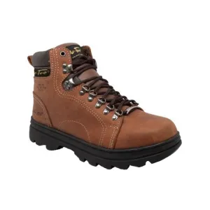 Men's 6" Brown Steel Toe Hiker Leather Boots