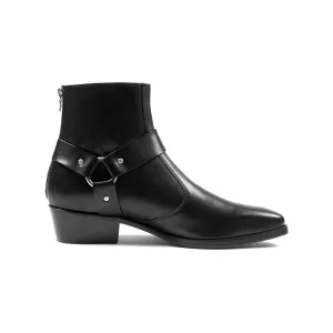 Men's Libertine Boot - Black Leather / Nickel Hardware