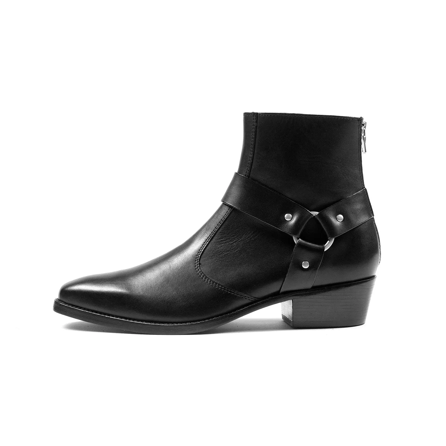 Men's Libertine Boot - Black Leather / Nickel Hardware