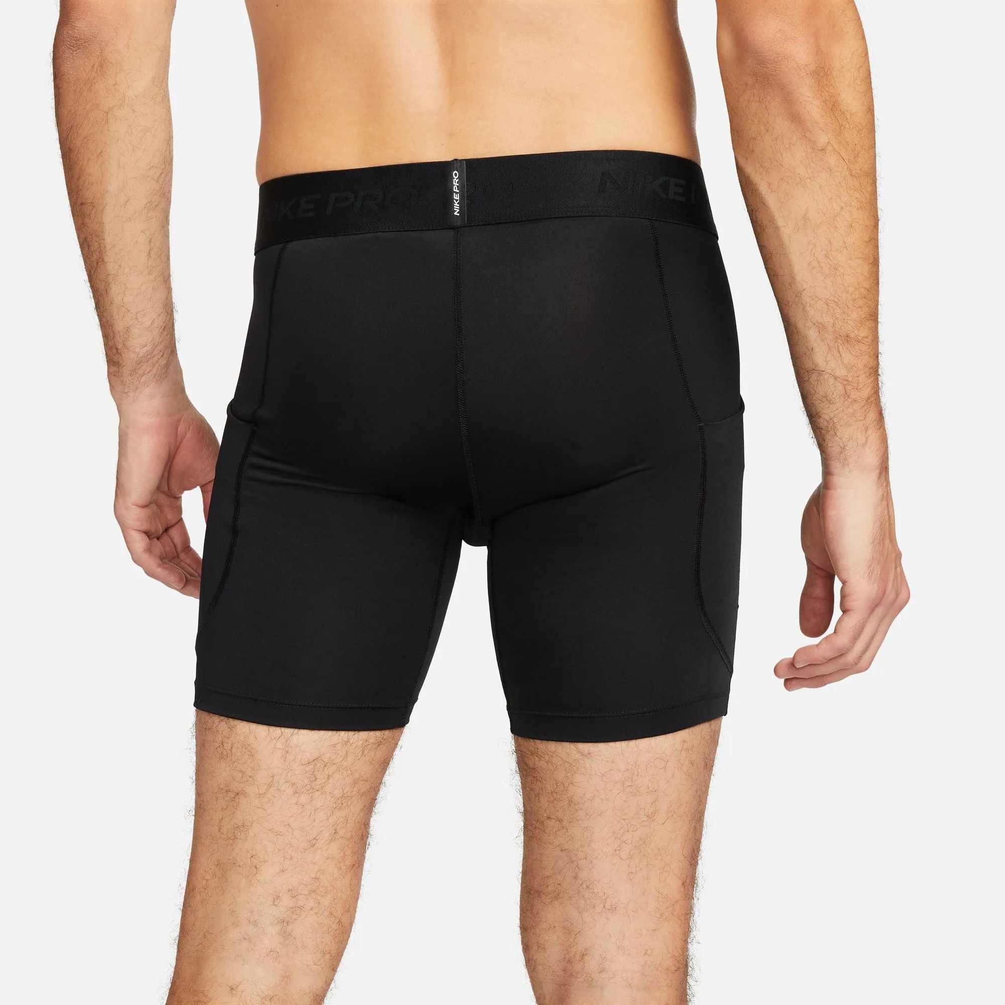 MEN'S NIKE PRO DRI FIT SHORT - 010 BLACK/WHITE