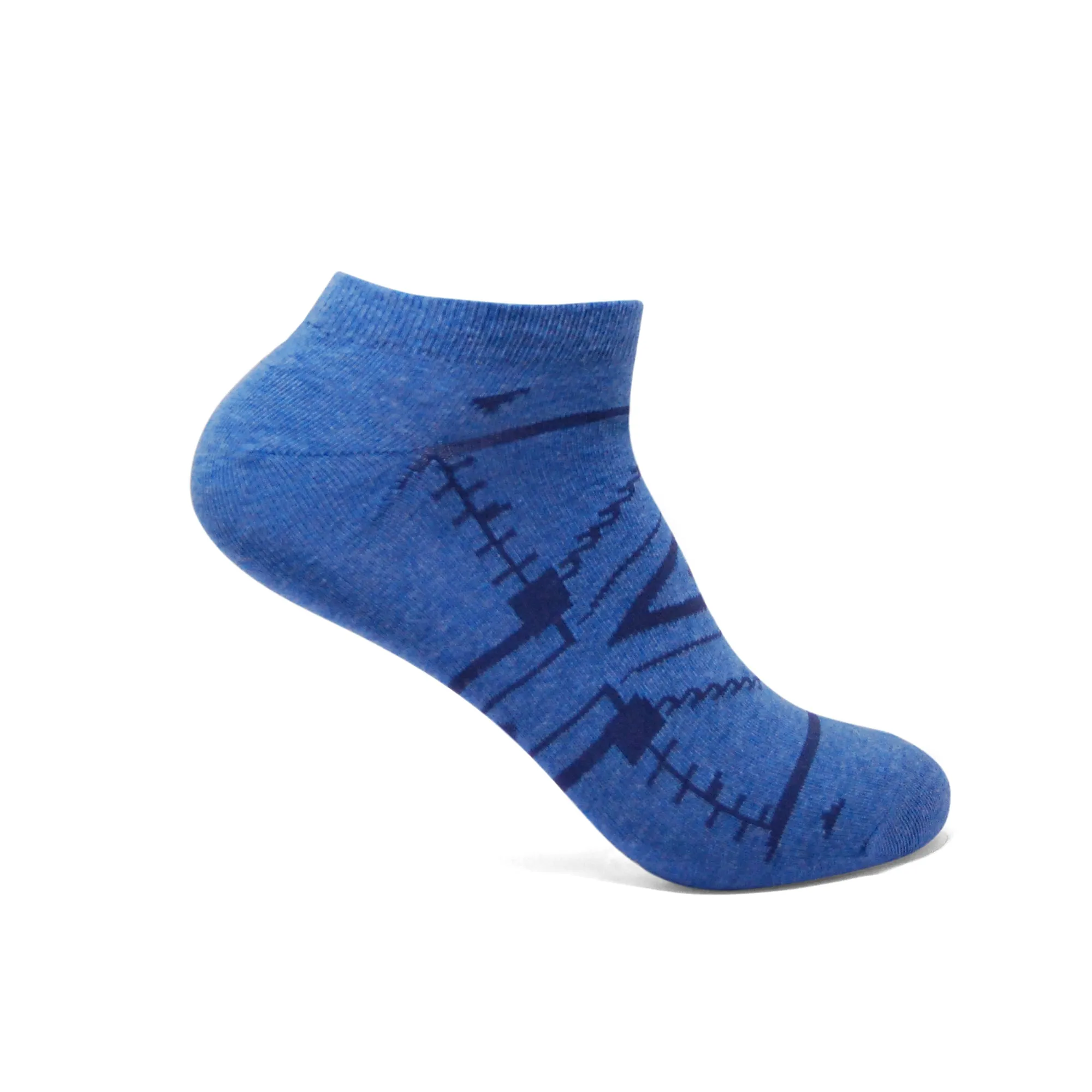 Men's Patterned Lowcut Ankle Socks ( 6 Pairs)