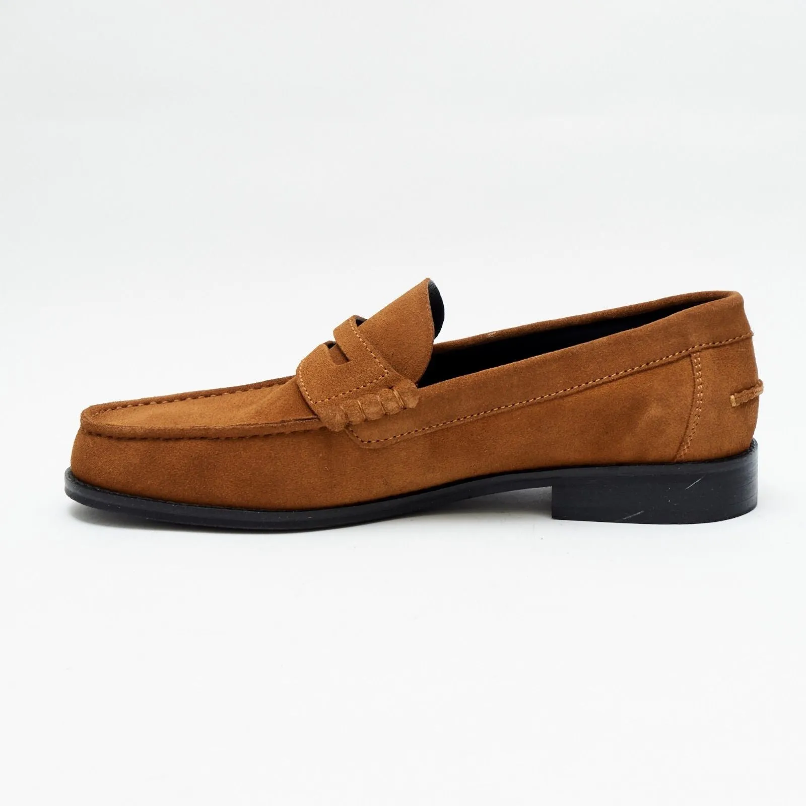 Mens Suede Casual Slip On Shoes - 17925_Tan Suede