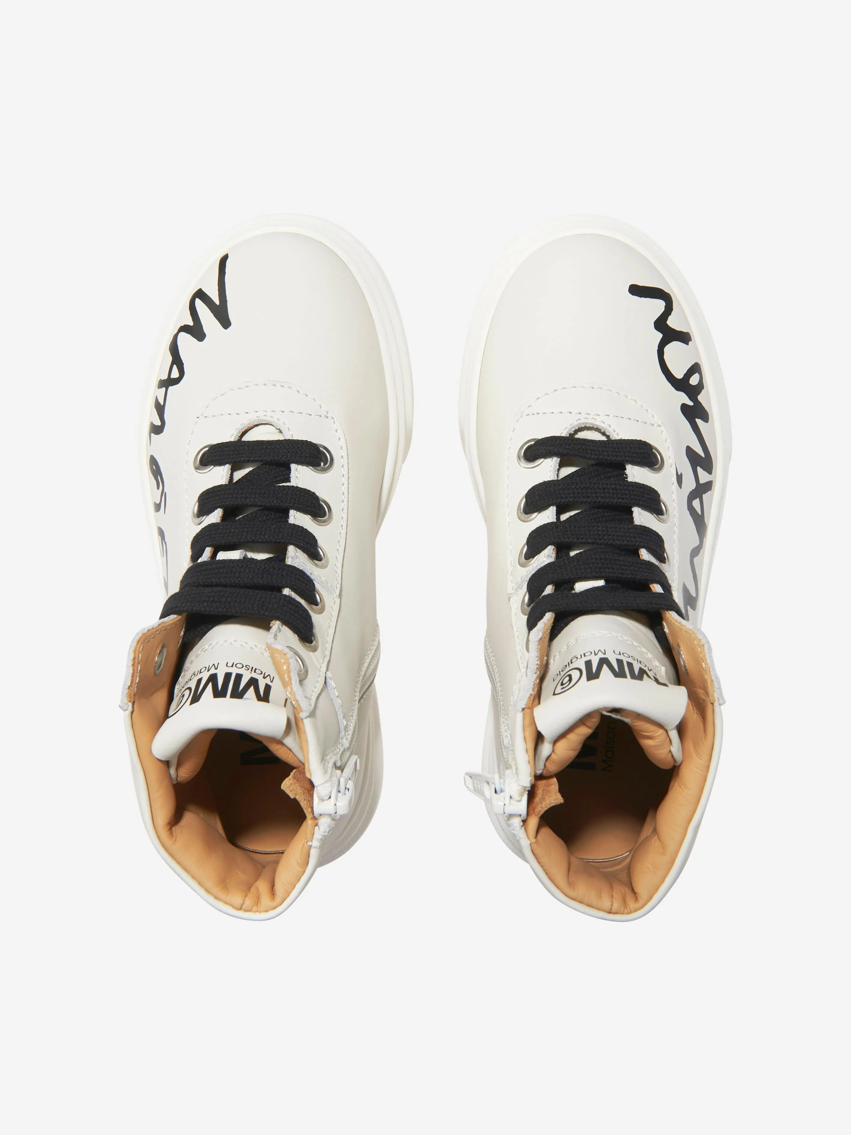 MM6 Maison Margiela Kids Leather High Top Trainers