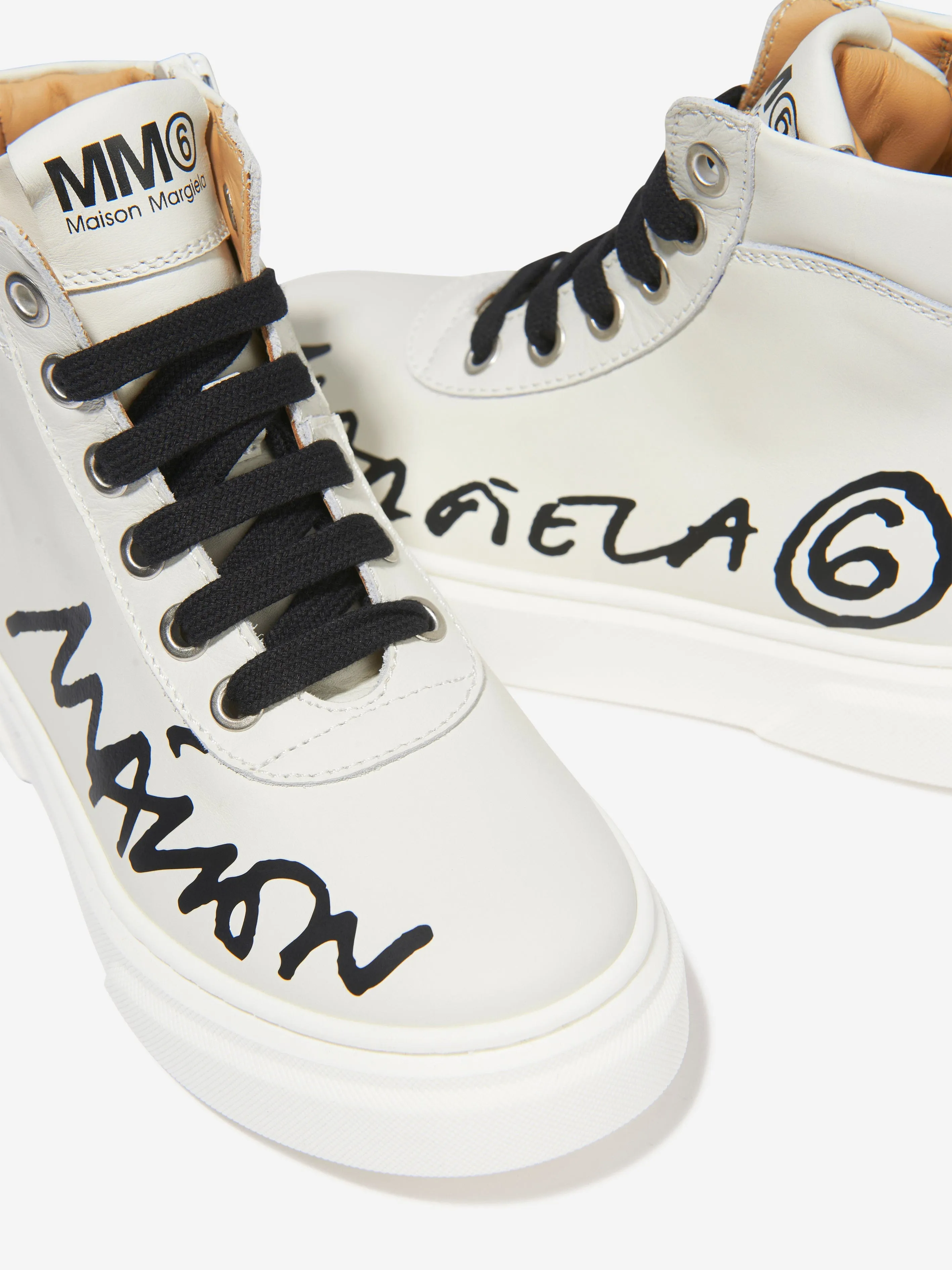 MM6 Maison Margiela Kids Leather High Top Trainers