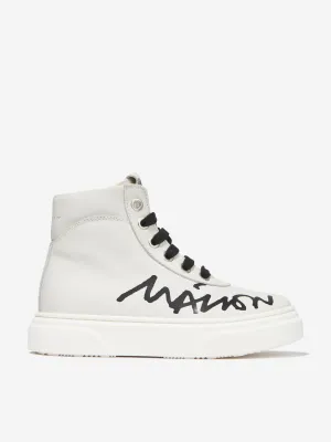 MM6 Maison Margiela Kids Leather High Top Trainers