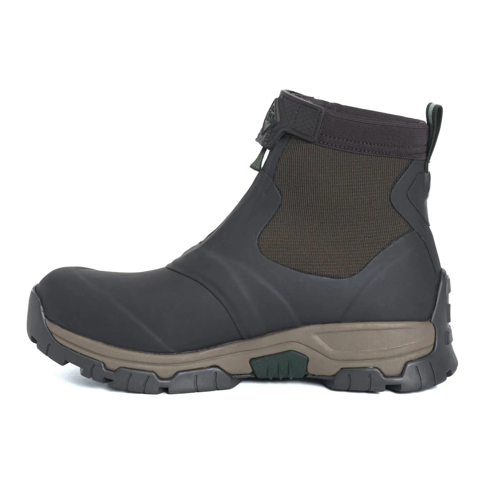 Muck Boots Apex Mid Zip Rubber Dark Brown Wellington Boots