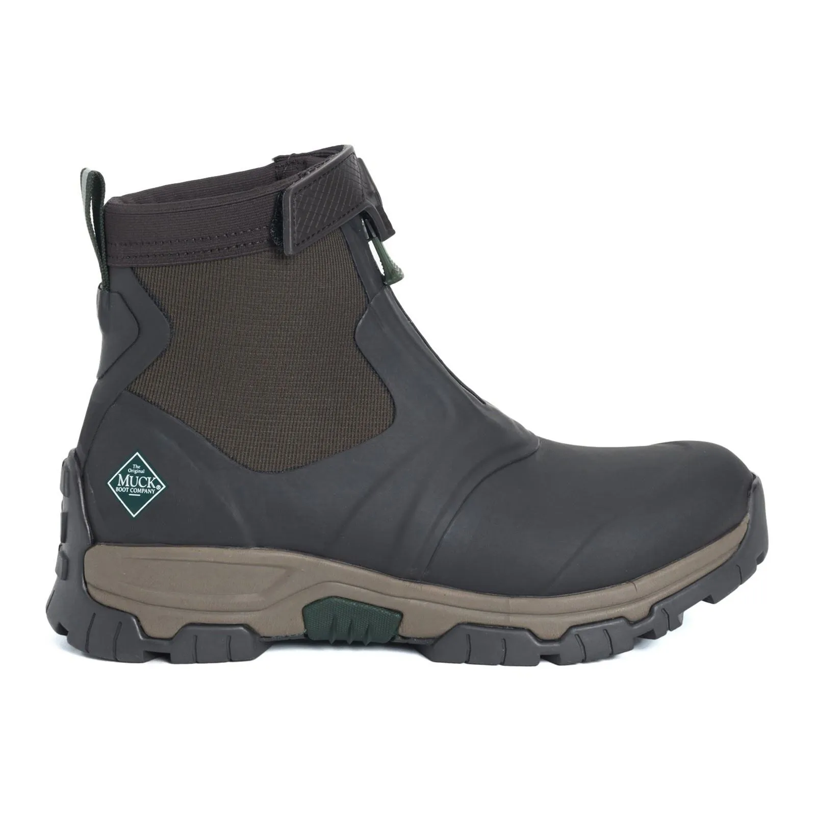 Muck Boots Apex Mid Zip Rubber Dark Brown Wellington Boots