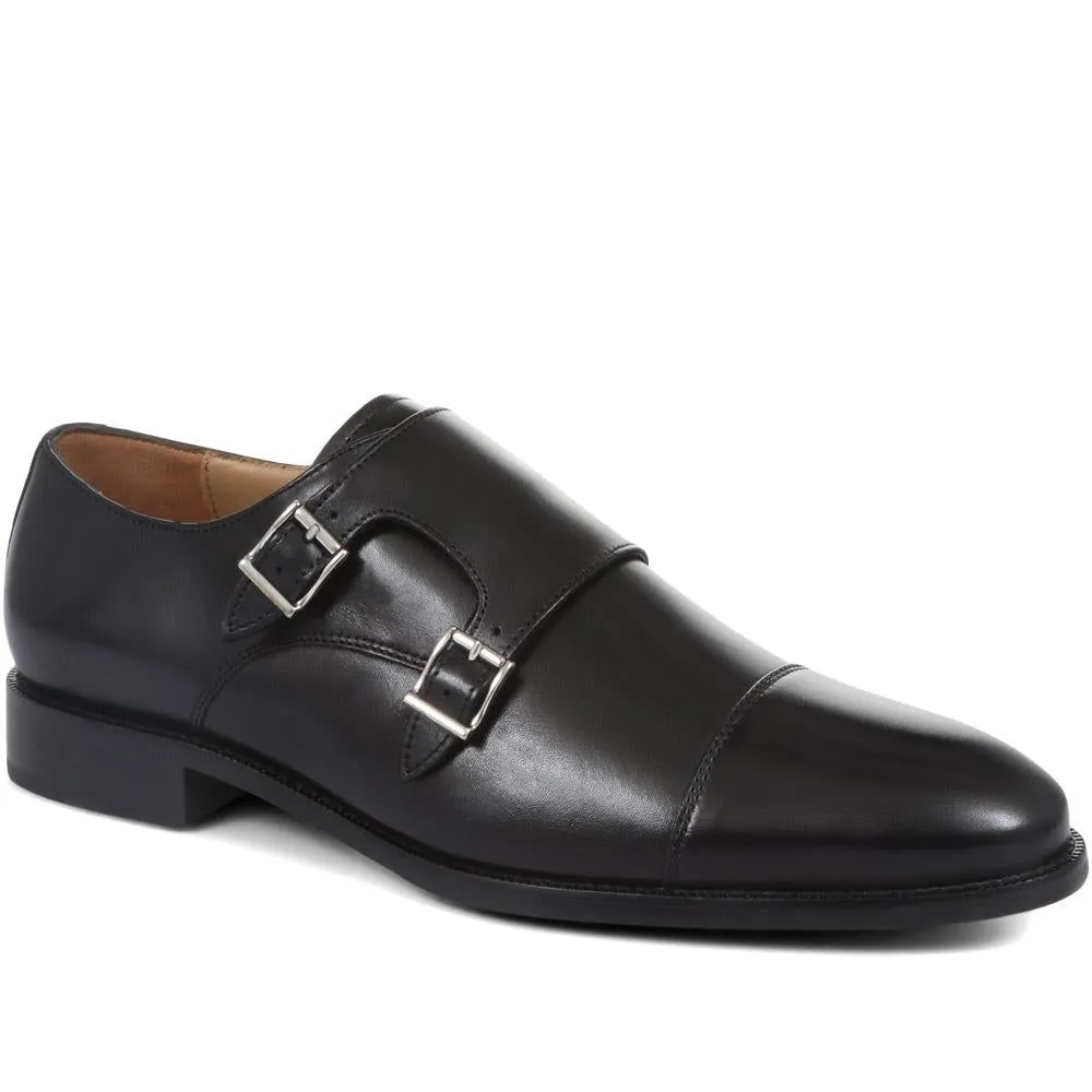 Nathaniel Leather Double Monk Shoes - NATHANIEL / 320 484