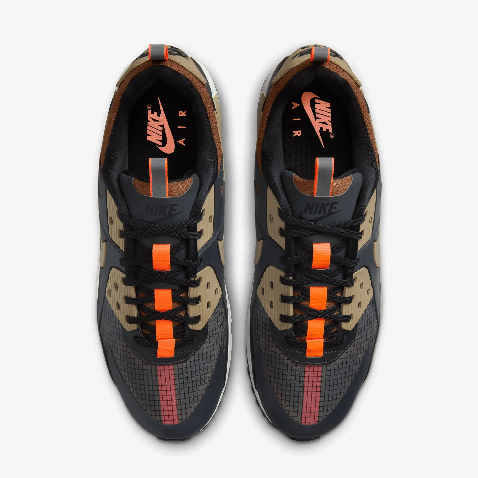 NIKE | AIR MAX 90 DRIFT { DK SMOKE GREY/KHAKI-BLACK-HYPER CRIMSON