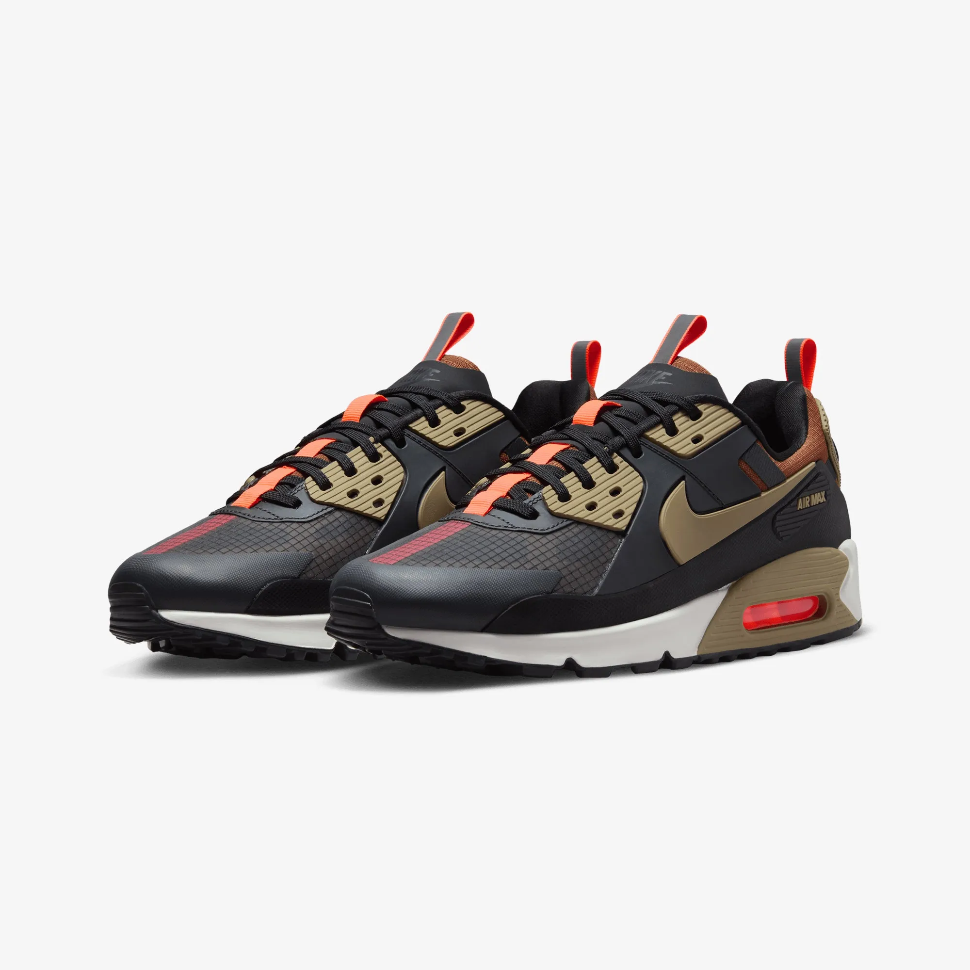 NIKE | AIR MAX 90 DRIFT { DK SMOKE GREY/KHAKI-BLACK-HYPER CRIMSON