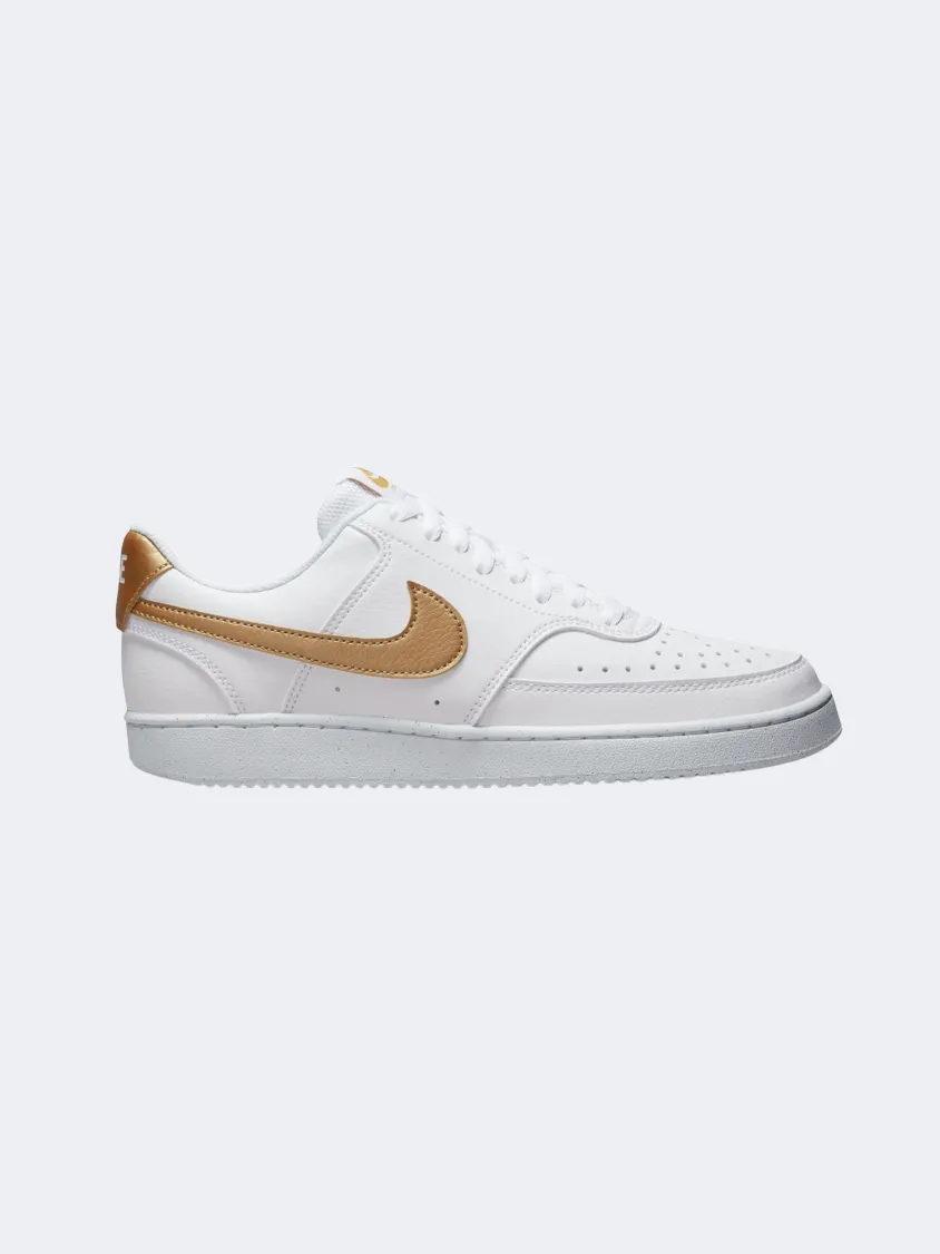 Nike Court Vision Women Lifestyle Shoes White/Gold