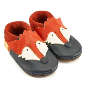 Orangenkinder Boy's and Girl's  AMIGO Fox Motif Barefoot Shoes, Dark Blue