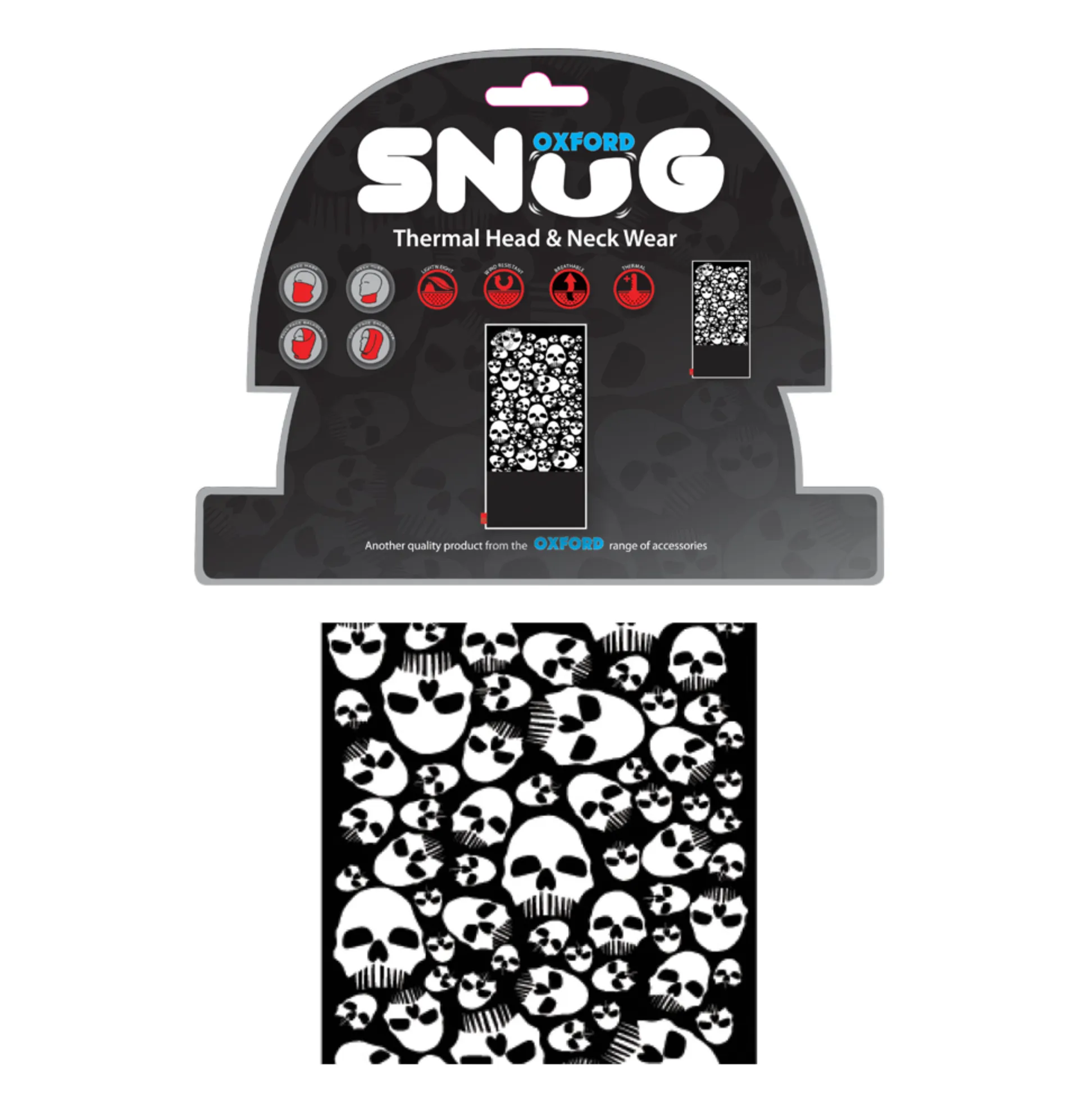 Oxford Snug Neck Tube - Skulls