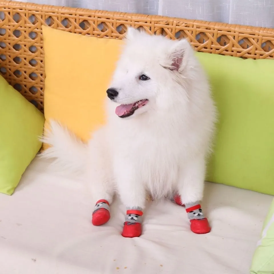 Pet Waterproof Soft Rubber Sole Socks Shoes