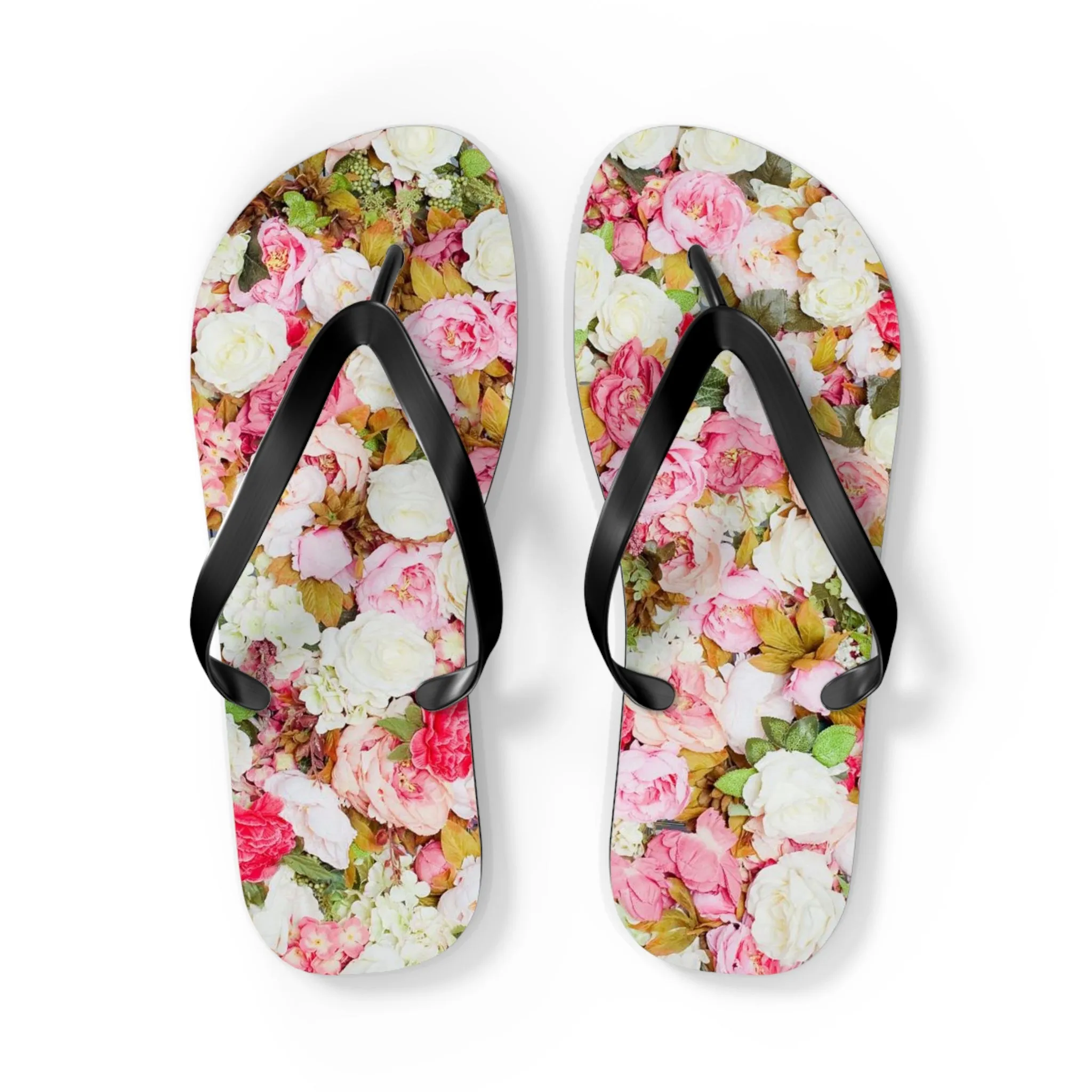 Pink Flowers - Inovax Flip Flops