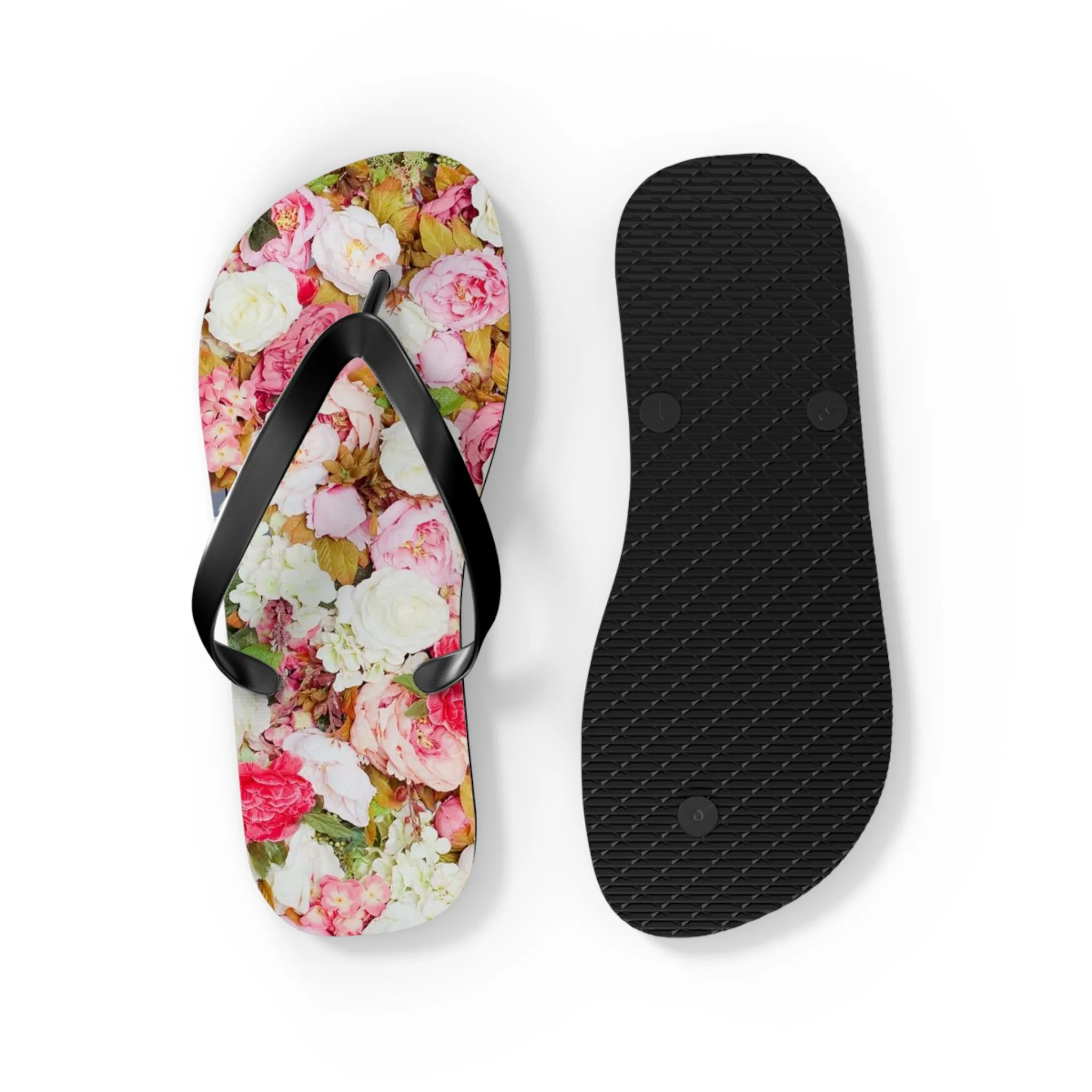 Pink Flowers - Inovax Flip Flops