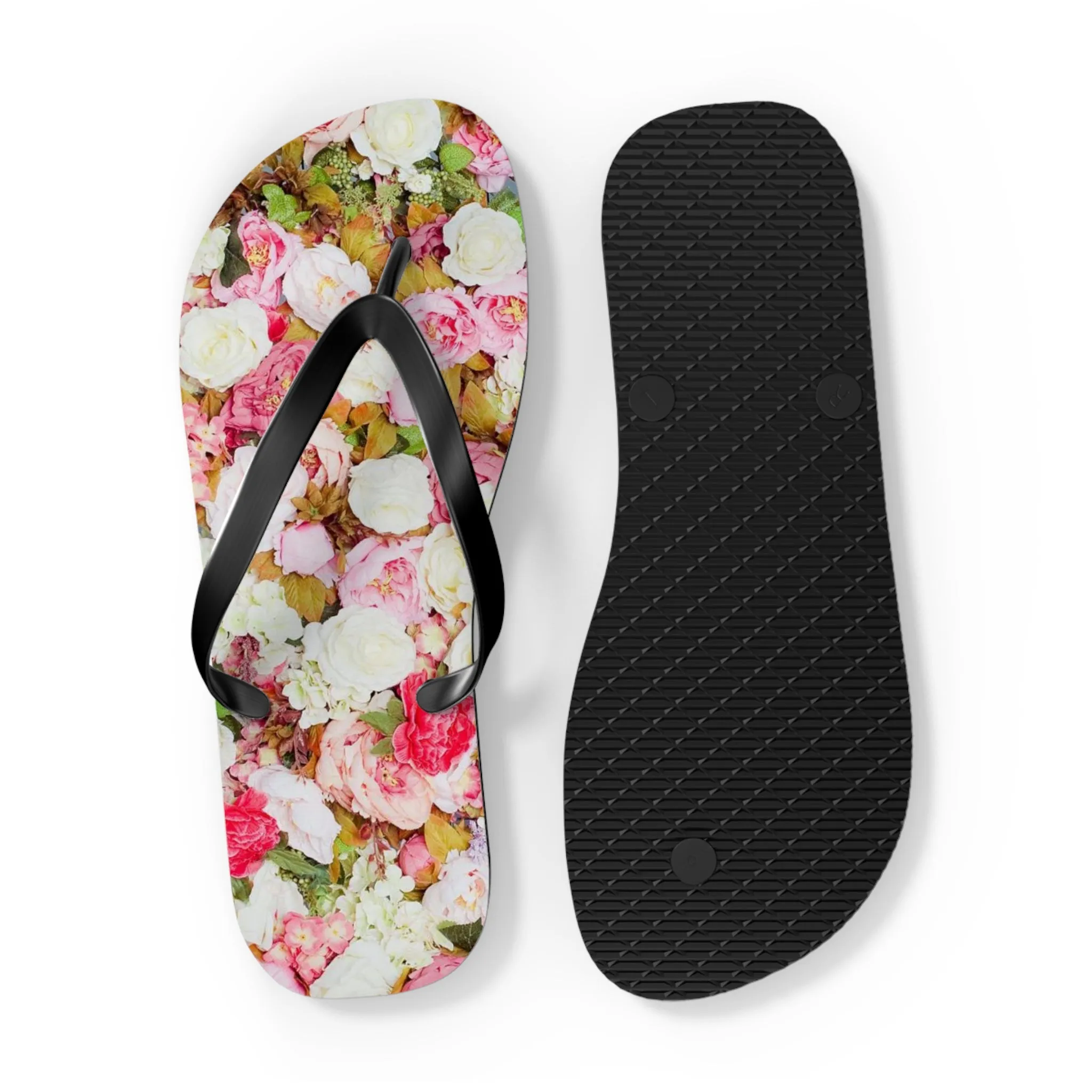 Pink Flowers - Inovax Flip Flops