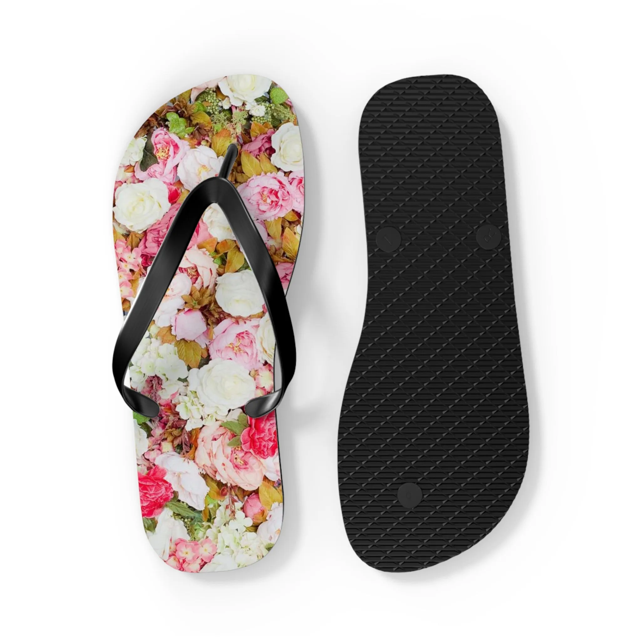 Pink Flowers - Inovax Flip Flops