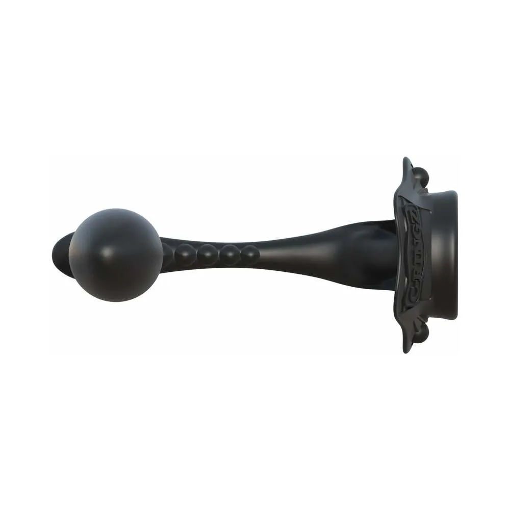 Pipedream Fantasy C-Ringz Rock Hard Ass-Gasm Vibrating Silicone Cockring With Anal Plug Black