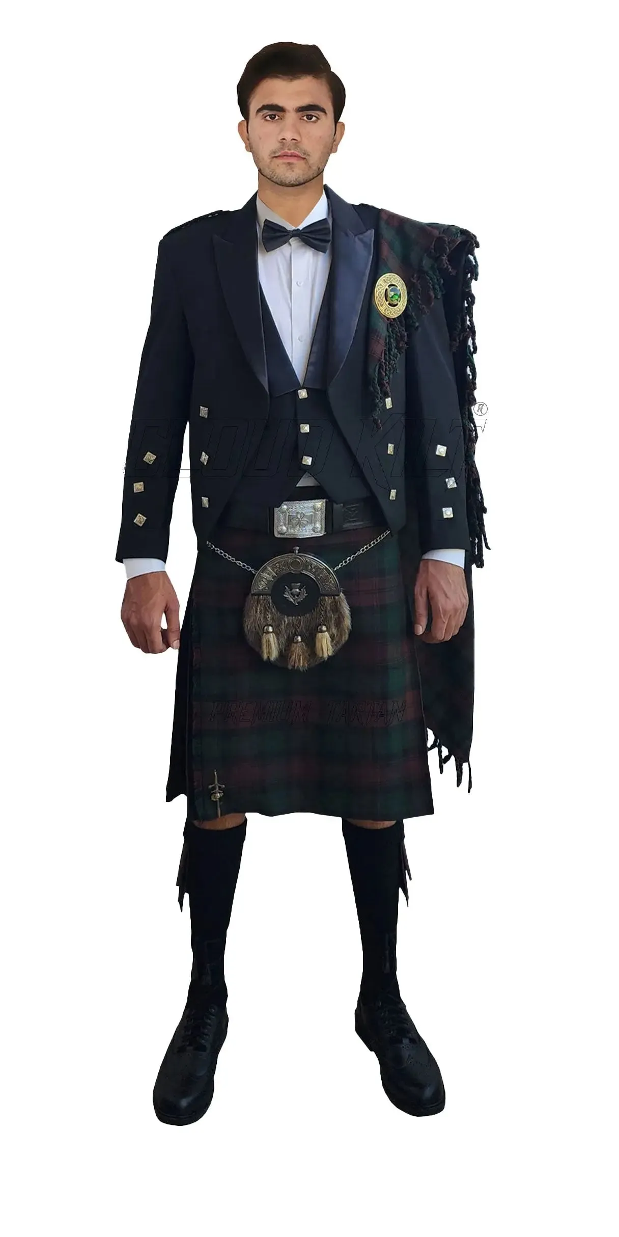 Prince Charlie Kilt Outfit With Brown Watch Tartan Kilt