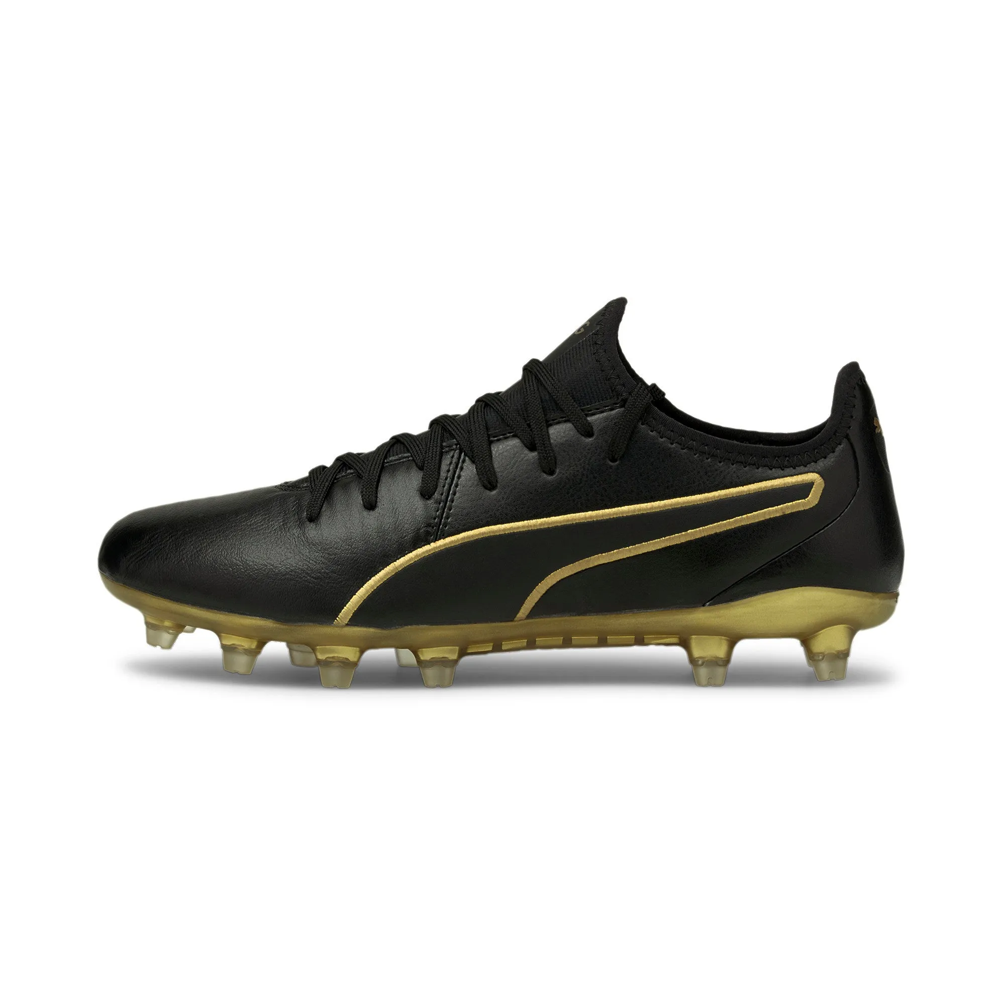 Puma King Pro FG Boots- Black/ Gold