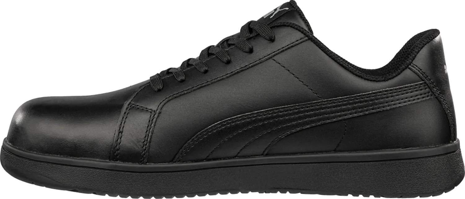 Puma Safety Womens Iconic Low ASTM SD Black Leather Work Shoes