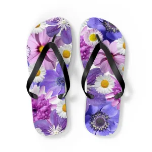 Purple Flowers - Inovax Flip Flops