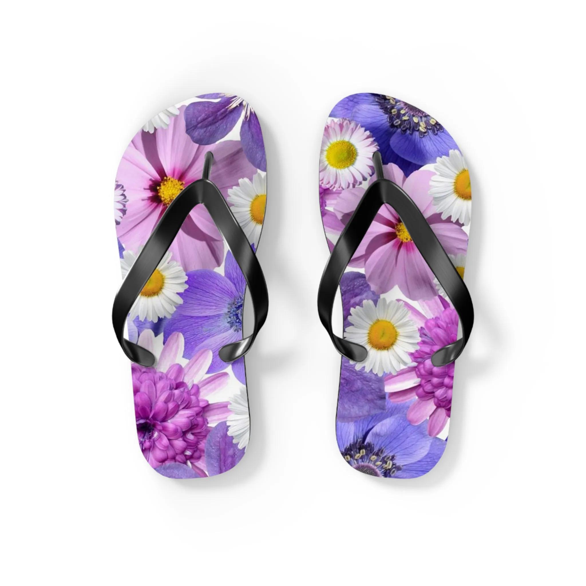 Purple Flowers - Inovax Flip Flops