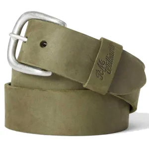 RM WILLIAMS Goodwood Double Butt Leather 1.5" Belt - Mens - Lichen