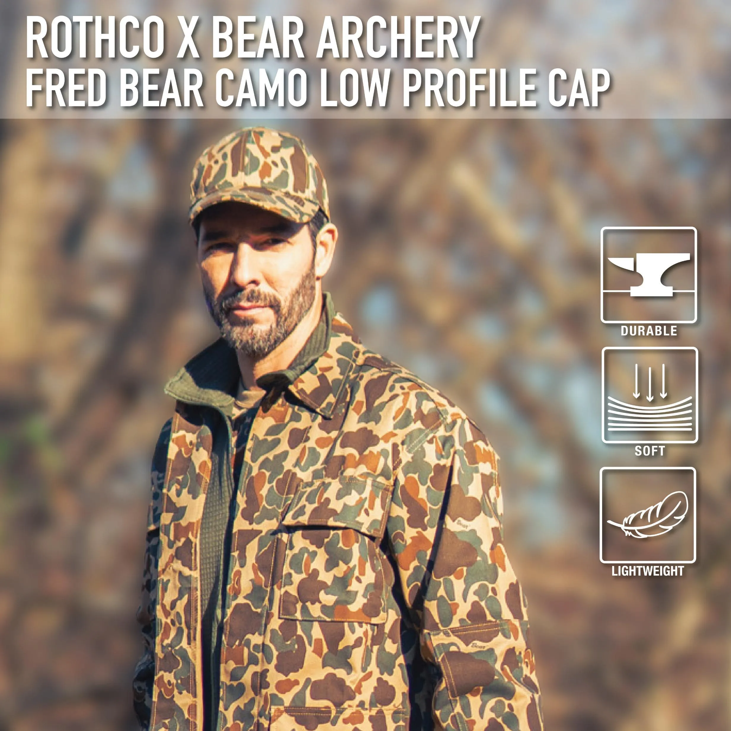 Rothco X Bear Archery Fred Bear Camo Low Profile Cap