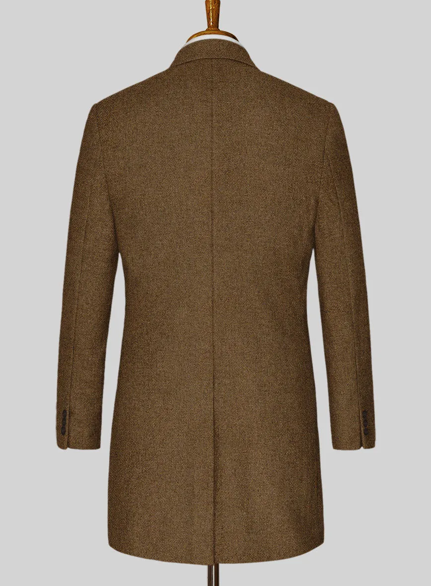 Royal Brown Heavy Tweed Overcoat