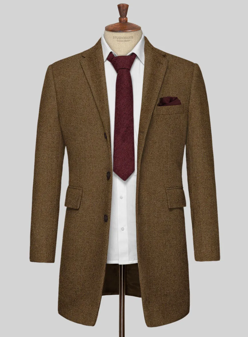 Royal Brown Heavy Tweed Overcoat