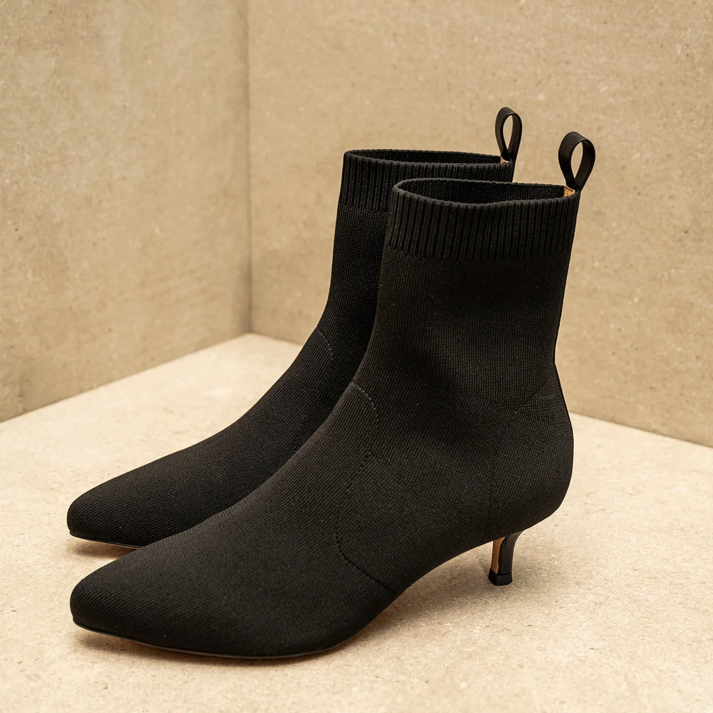 Saga bootie textile - BLACK