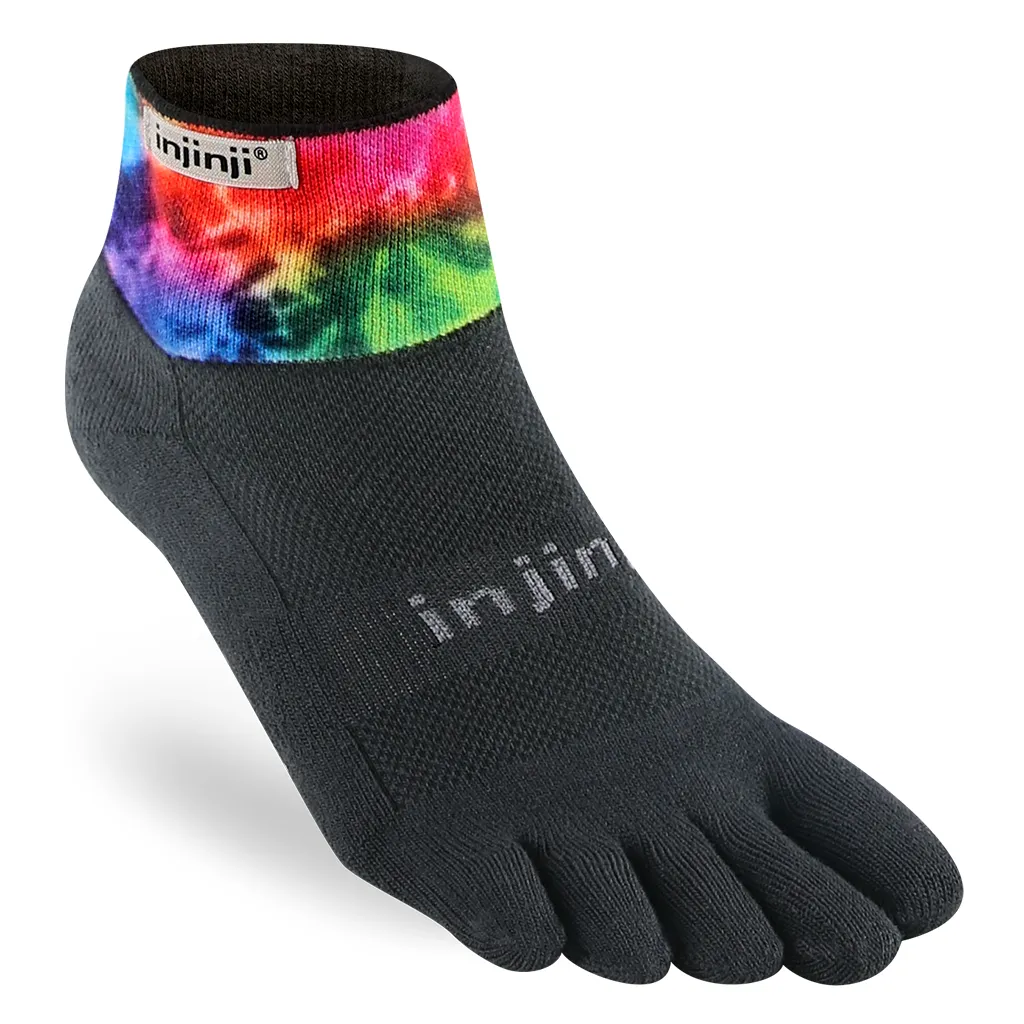 SALE:Injinji Spectrum Trail Midweight Mini-Crew Running Socks