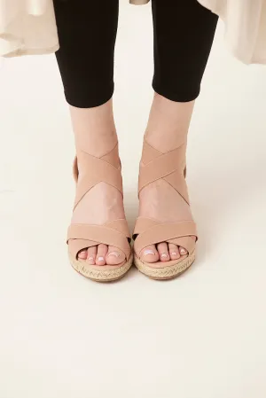 Saloos Open Toe Espadrille Wedges