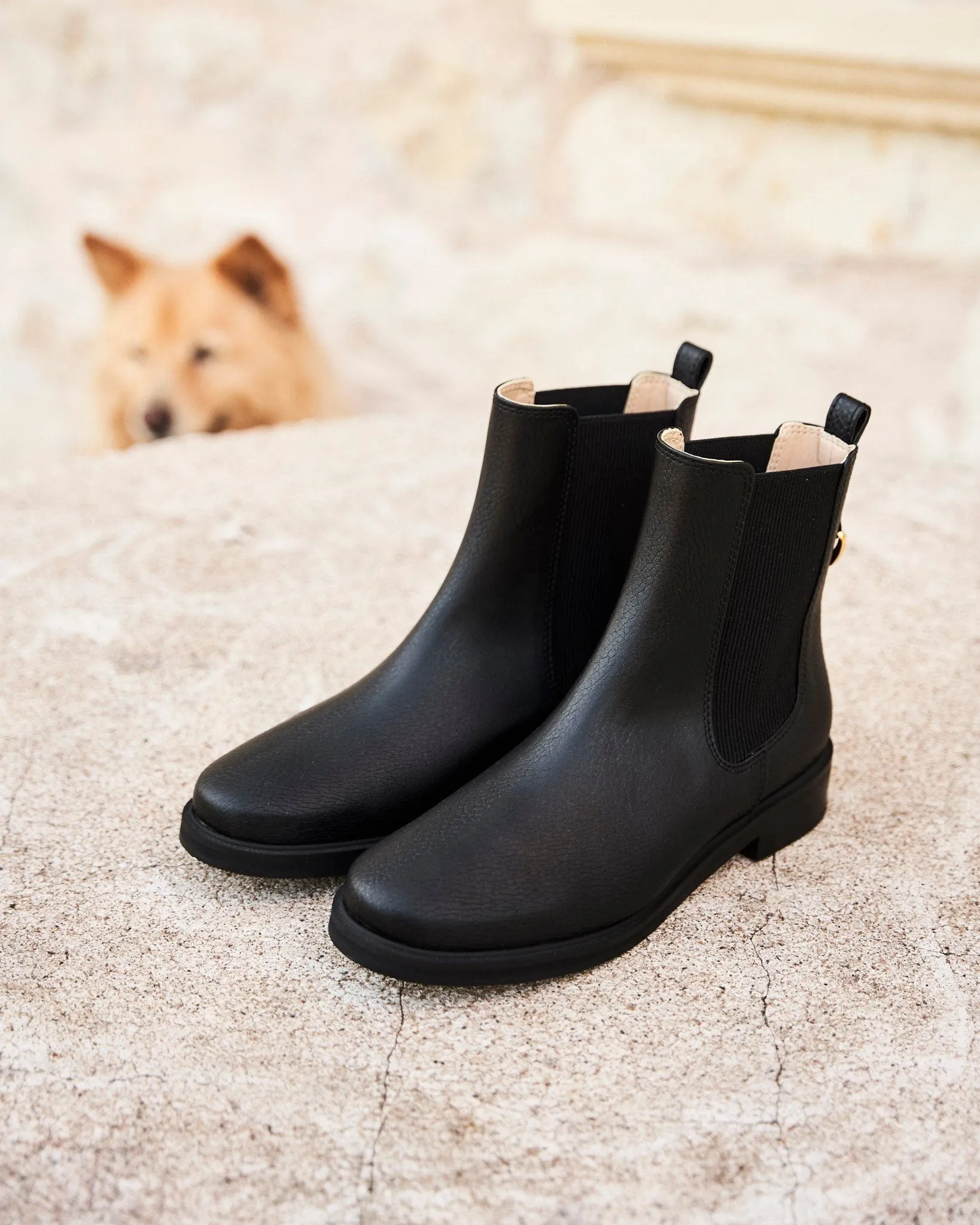 Secret Vegan Leather Chelsea Boots | Black