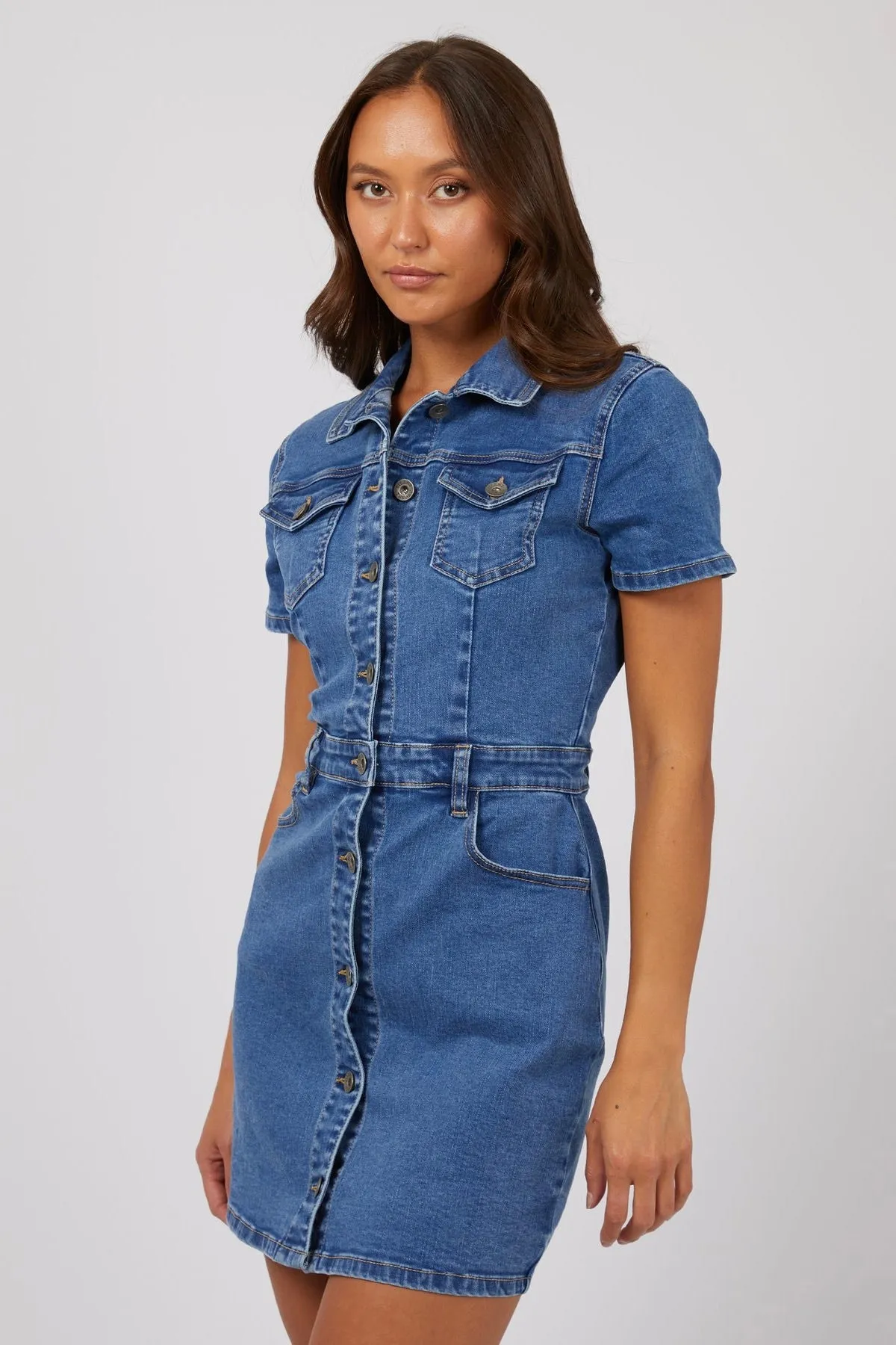 Shay Mid Blue Denim Dress