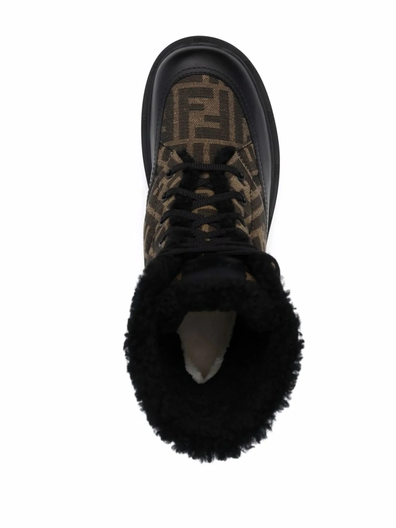 Signature FF-logo padded biker boots