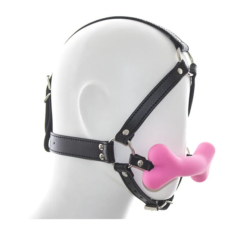 Silicone Dog Bone Head Harness Gag