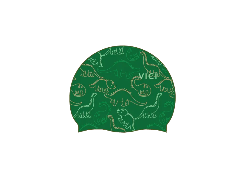 Silicone Patterned Cap – Dino