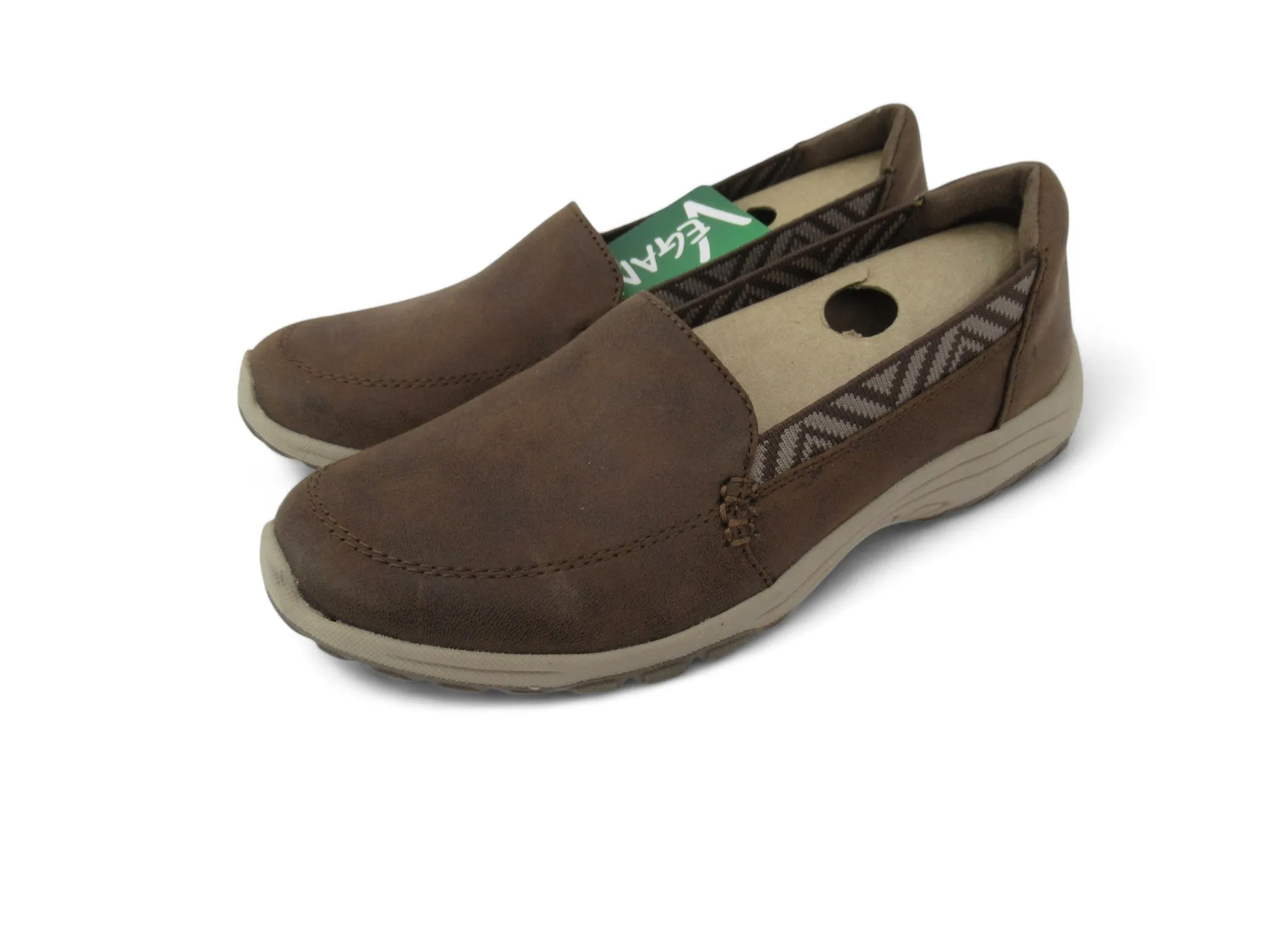 Skechers UK 3 Brown Vegan Slip On Shoes Womenswear | Preloved