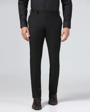 Slim Comfort B-95 Formal Black Textured Trouser - Tesla