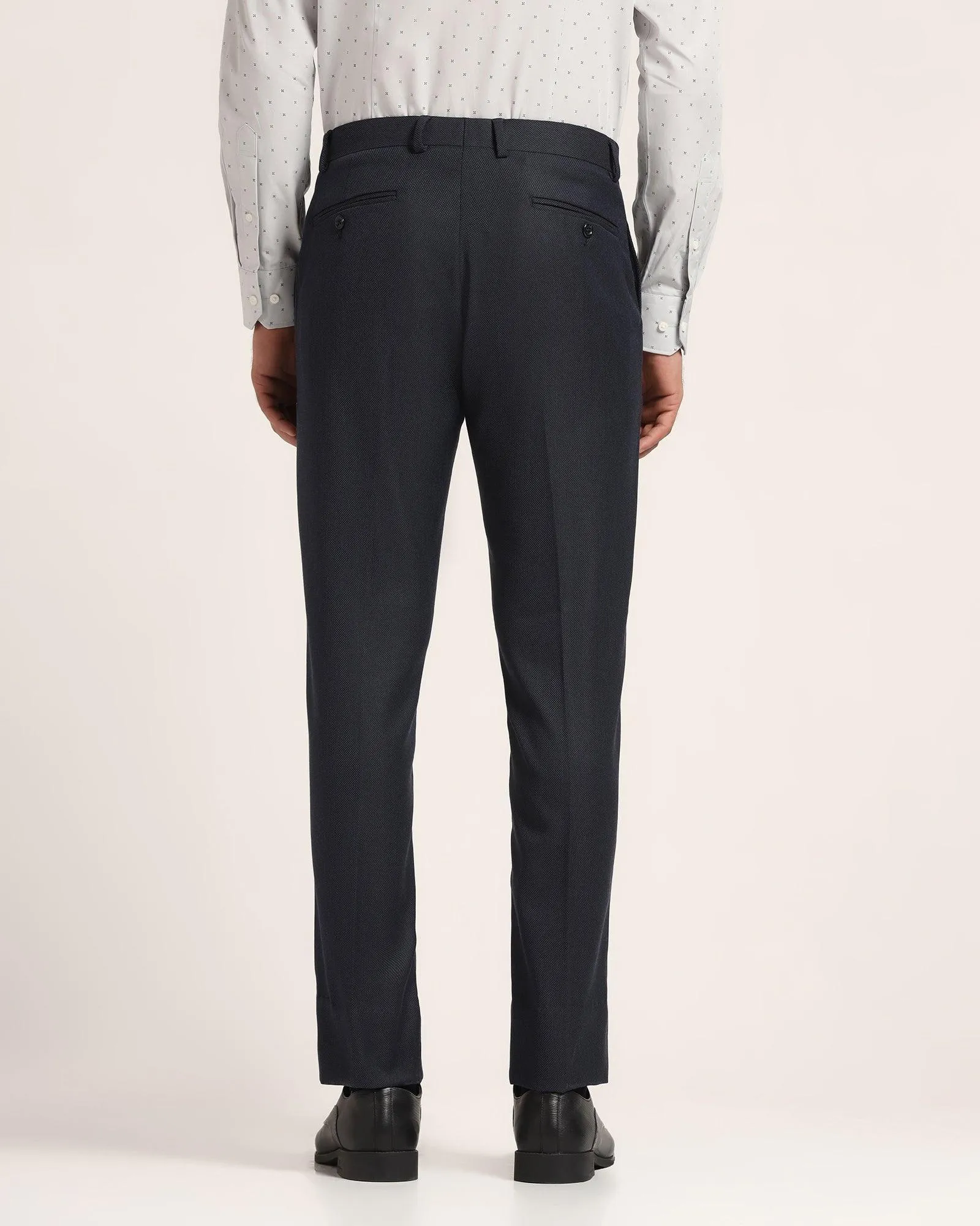 Slim Comfort B-95 Formal Navy Textured Trouser - Vegas