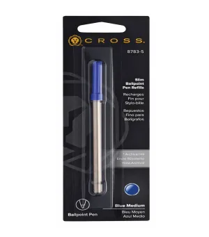 Slim Medium Blue Ballpoint Pen Refill