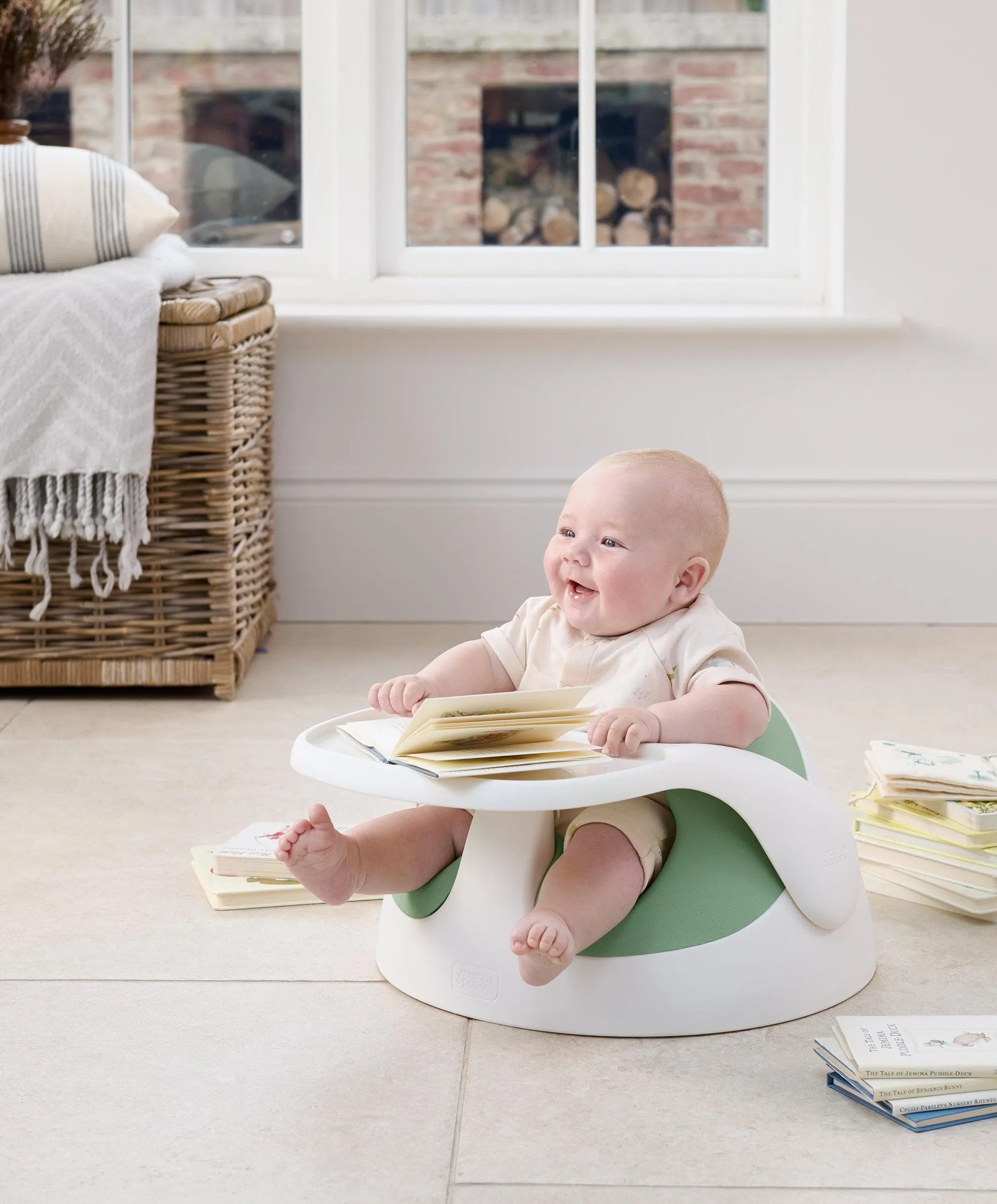 Snug Floor Seat with Activity Tray - Eucalyptus