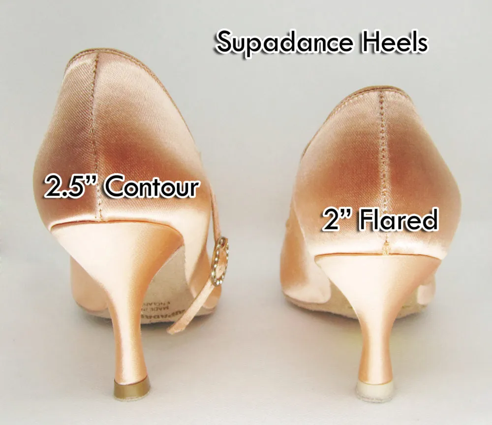 Supadance, 1012, Flesh Satin, 2” Flared Heel