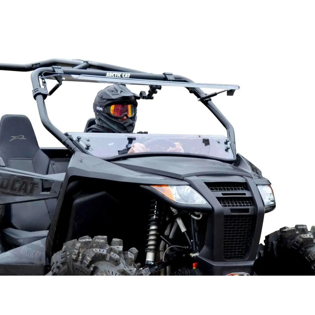 SuperATV Arctic Cat Wildcat Trail Scratch Resistant Flip Windshield