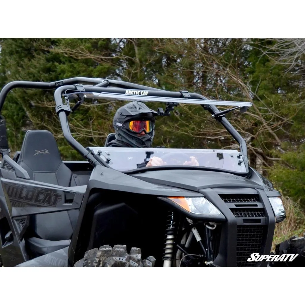 SuperATV Arctic Cat Wildcat Trail Scratch Resistant Flip Windshield