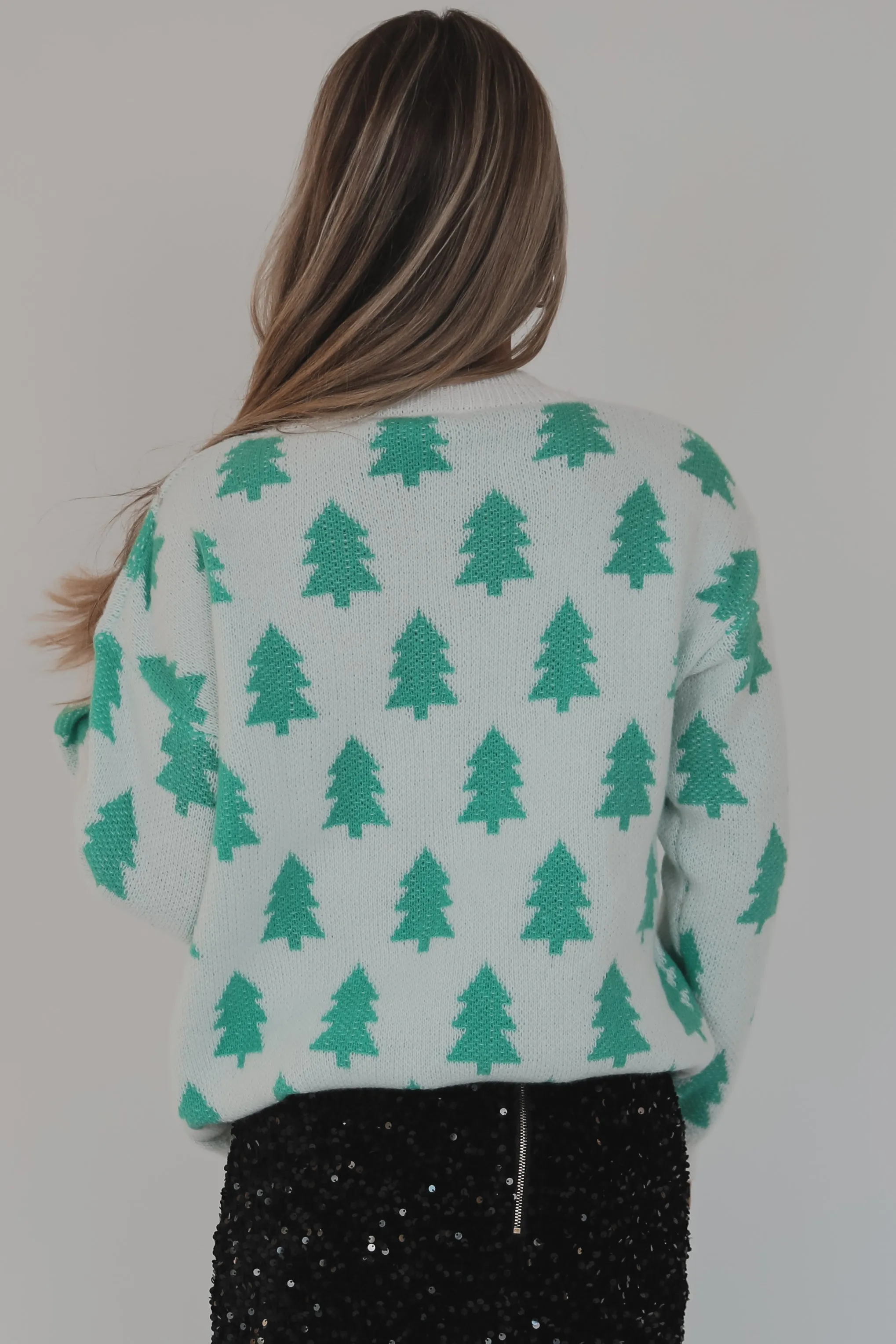 The Trees Sparkle Christmas Tree Knit  Sweater