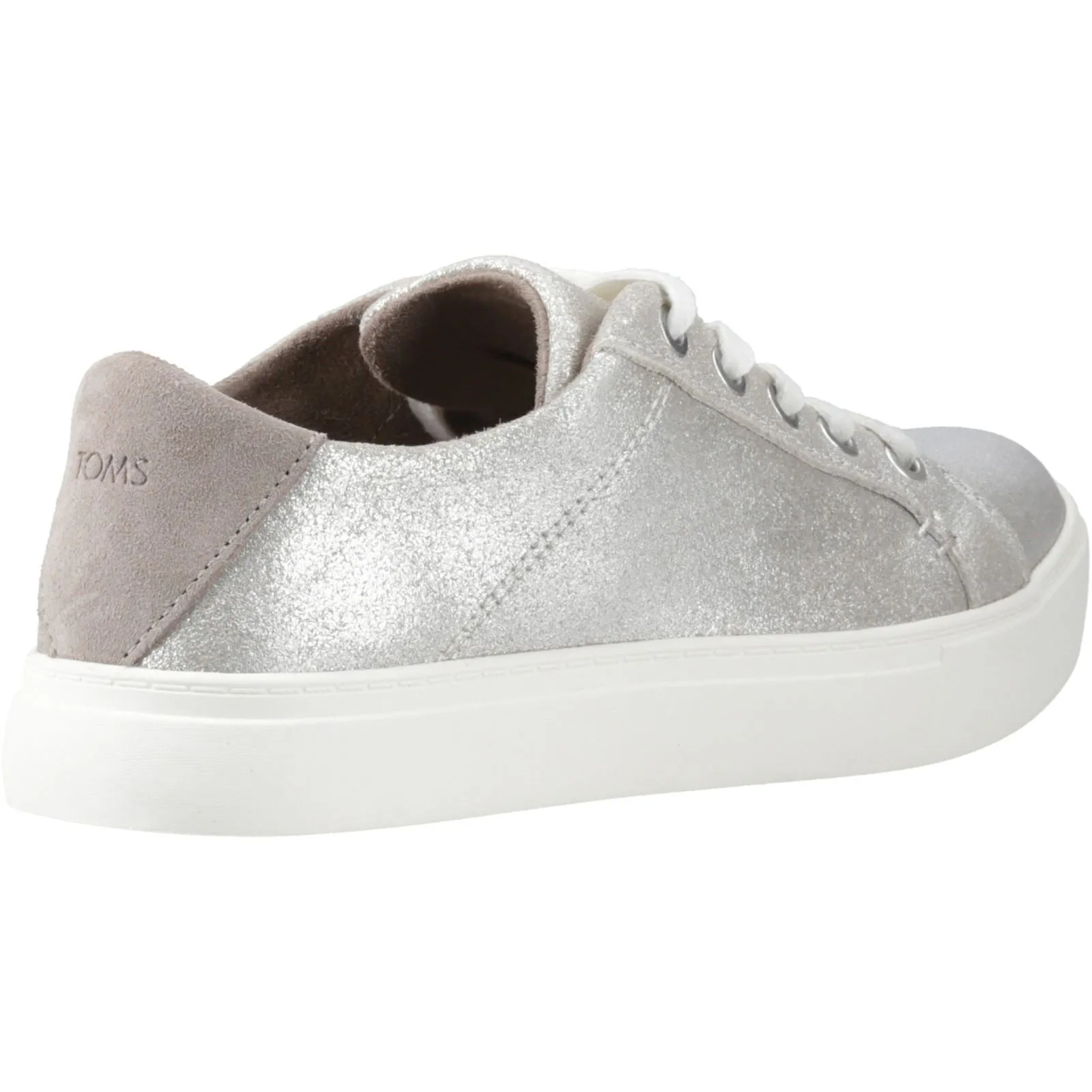 TOMS Kameron Leather Women's Silver Trainers